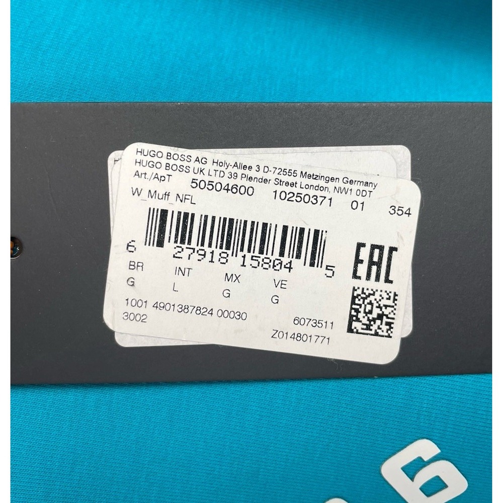 NEW Hugo Boss Miami Dolphins Sweatshirt Mens Large NFL Football Crewneck Blue - Picture 6 of 10